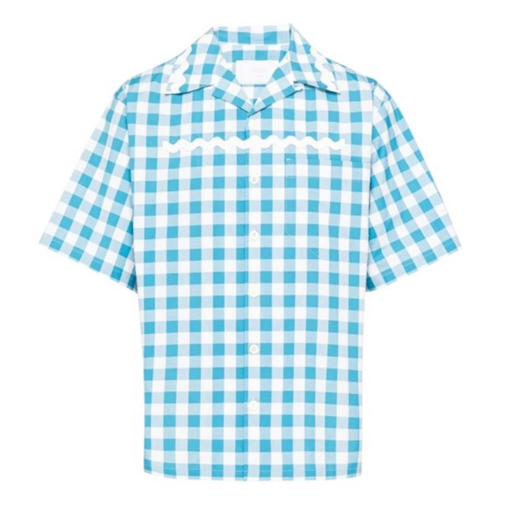 Prada Menswear Blue Checkered SS 2023 Shirt